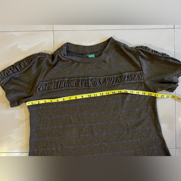 Unbranded Top T-Shirt Neck Short Sleeve Top Green Check Measurements For Size - Picture 10 of 16